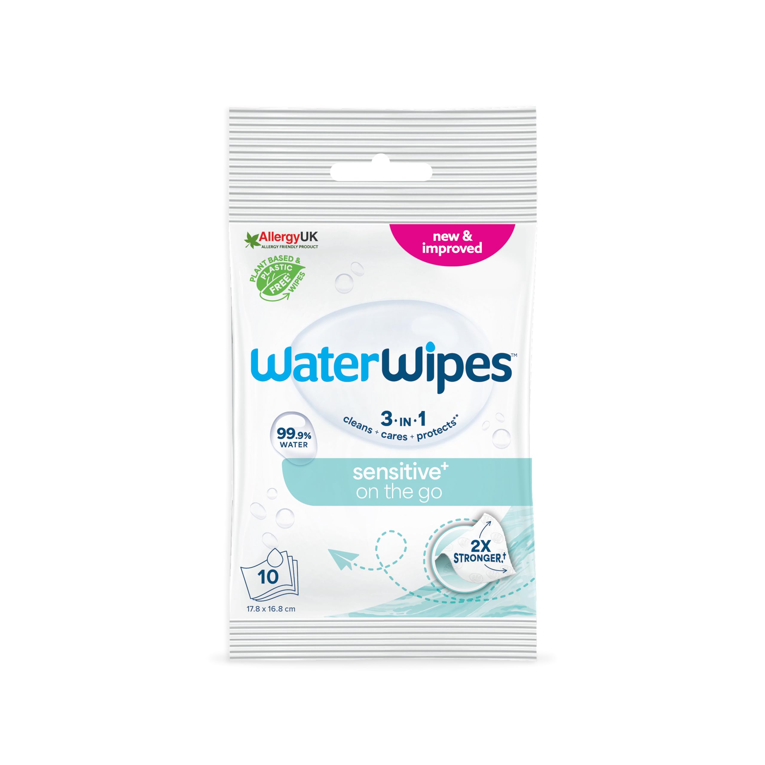 WaterWipes 10 on the Go Wipes