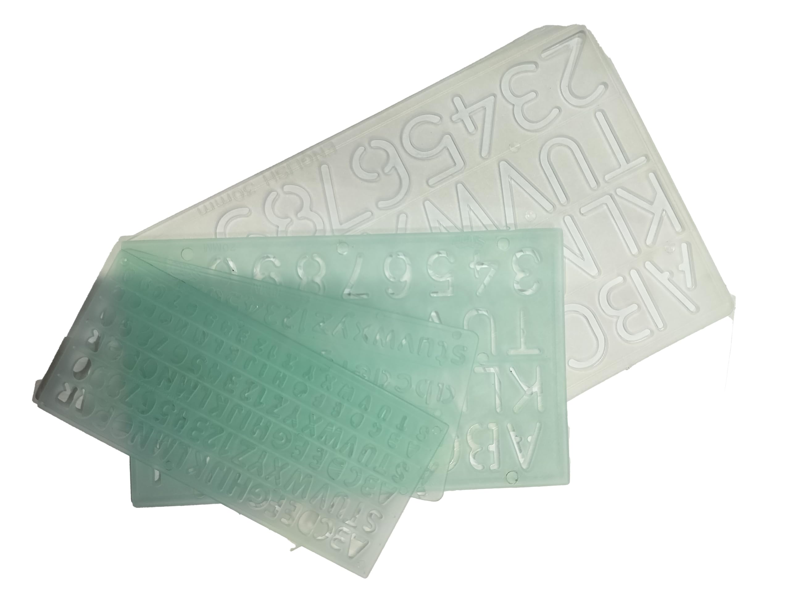 Multi-Size Letter and Number Stencil Set, 4 Pieces, 5mm to 30mm, Alphabet Templates for Students and Artists-image-11