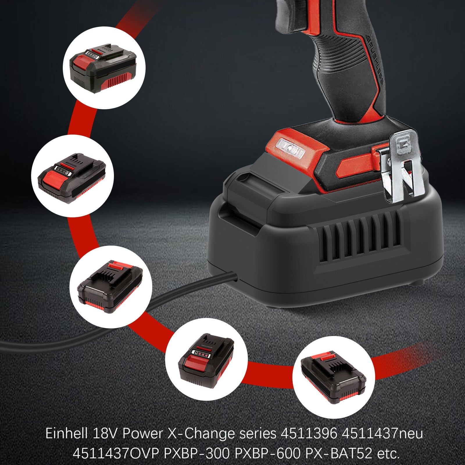 Convertidor CC de 500 W para herramientas Einhell 18 V | Adaptador de corriente CC de 110 V a 18 V CA, adaptador para herramientas de batería Einhell de 18 V.