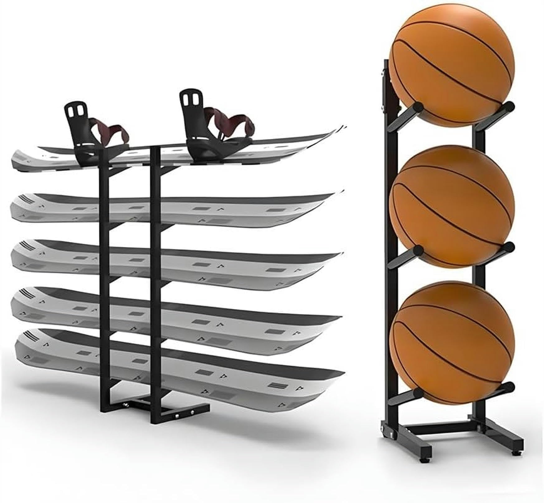 Support de rangement pour skateboard/scooter, longboard/snowboard (noir, 25 x 25 x 51 cm)