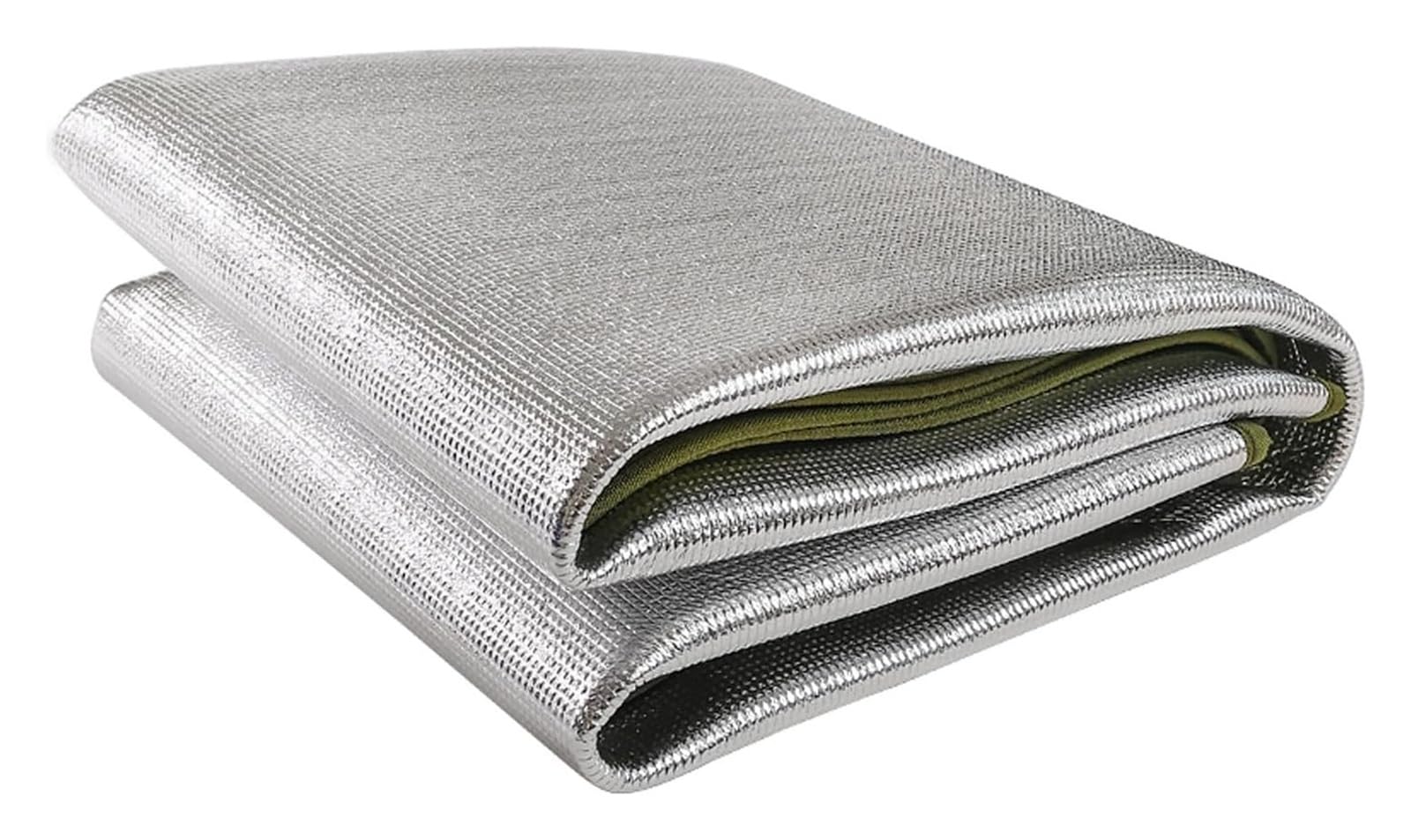 Aluminiowa mata podłogowa i pianka kempingowa, z torbą do przechowywania, izolująca, termiczna, wodoodporna, składana, dwustronna, ultralekka, z folii aluminiowej (2,5 m x 2 m)
