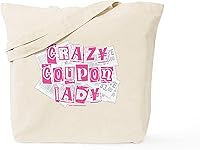 Vista 21 de CafePress Crazy Penguin Lady Tote Bag Bolsa de lona natural, bolsa de compras reutilizable
