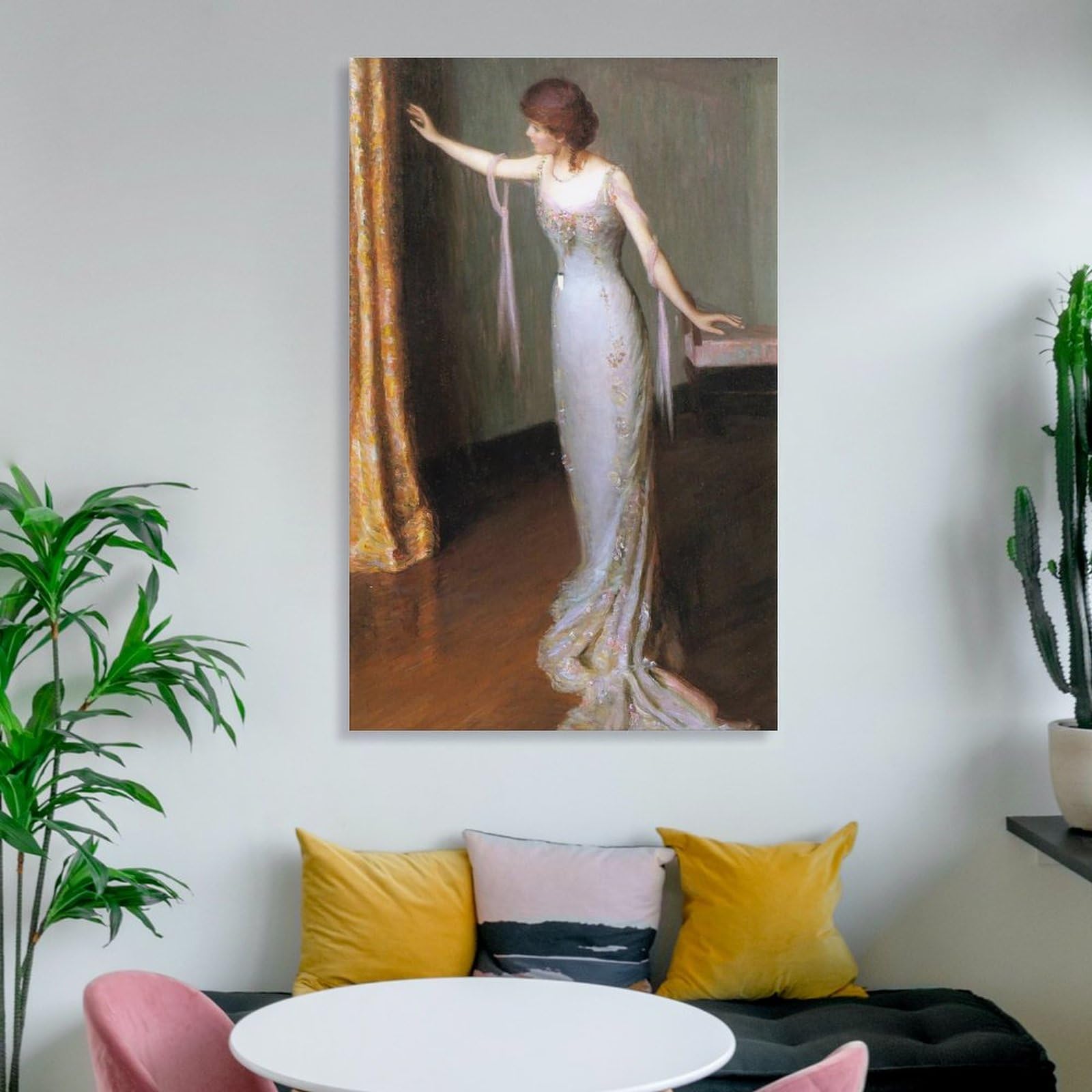 chinese dress ladies YANMING Lady in An Evening Dress Lilla Cabot Perry Painter Poster Painting  On Canvas Wall Art Poster Scroll Picture Print Living Room Walls Decor Home  Posters 24x36inch(60x90cm) : Amazon.ca: Home