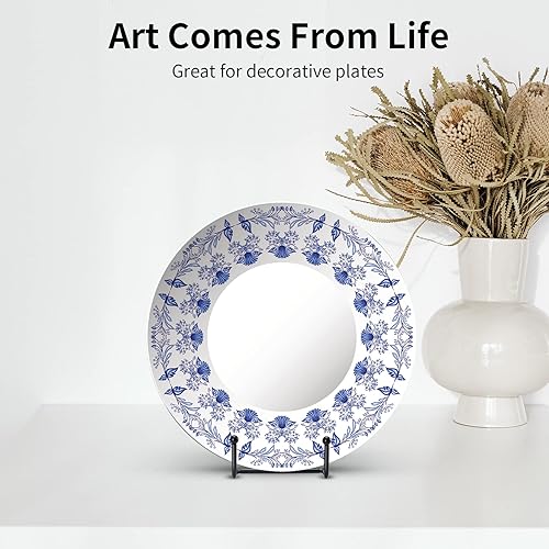 Miniatura 10 de Kruodop Paquete de 3 soportes de placa para exhibición, soporte de placa de 4 pulgadas, soporte de marco de metal para libros, imágenes, caballete