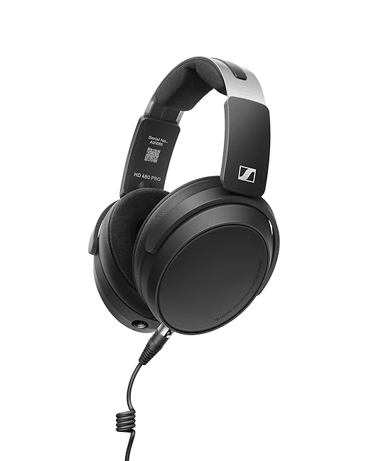 Sennheiser HD 480 PRO Plus Professional Closed-Back Studio Headphones Includes 3m Coiled Cable, Recording Ear Pads and Travel Case (700500)