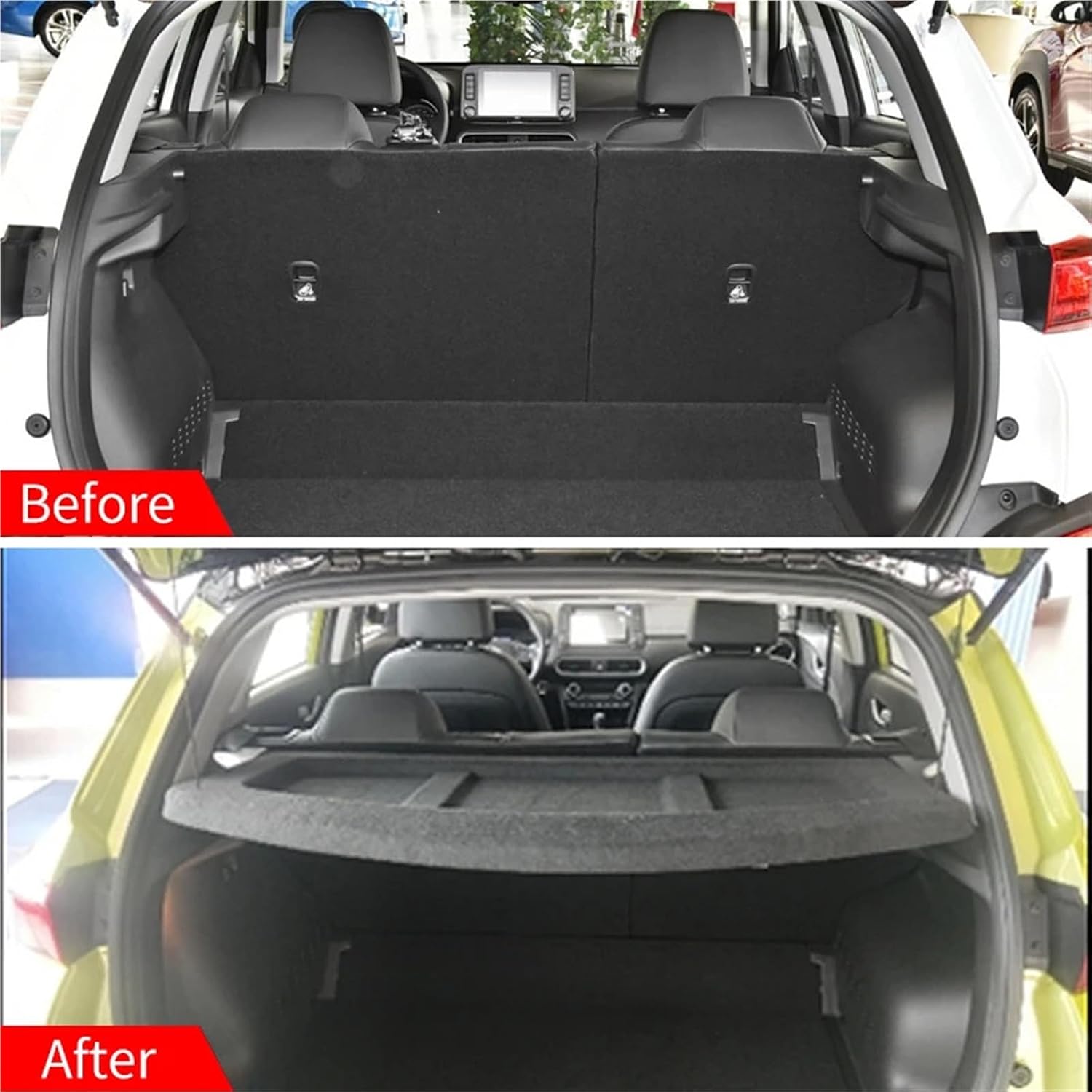 For Hyundai Konat ioniq 2018+ Not-retractable Trunk Cargo Cover Parcel Rack Anti-Peeping Auto Interior Accessories