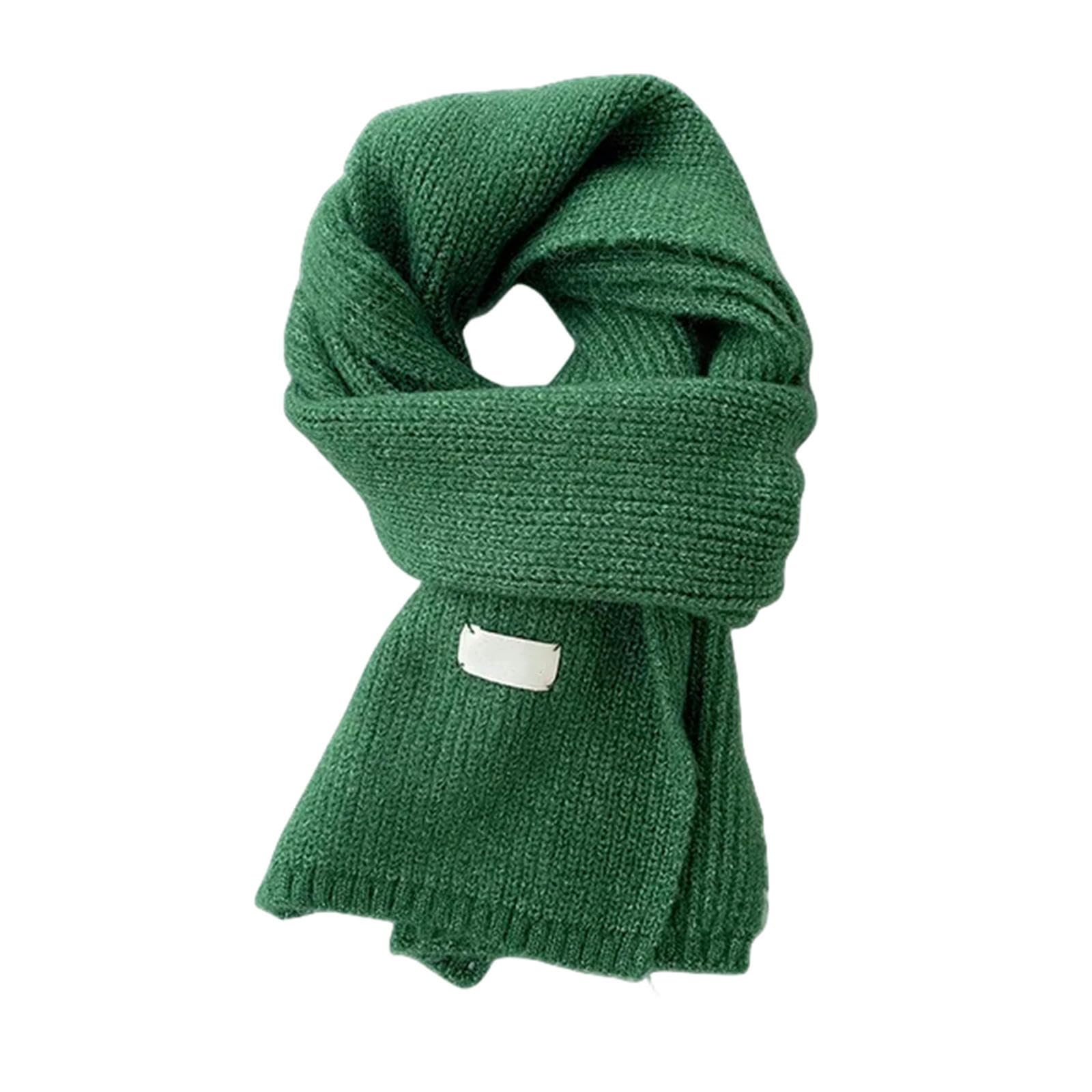 MdybF Schals & Tücher für damen Frauen Schals Lady Winter Verdicken Warme Weiche Schals Wickeln Weibliche Reine Farbe Gestrickte Lange Schal Für Frauen