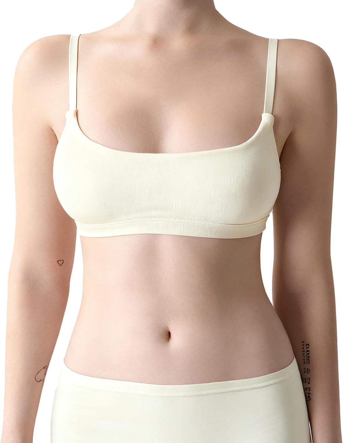 Women's Cotton Bras - Wireless Unlined Sleep Bralette Comfortable Seamless Cami Bra