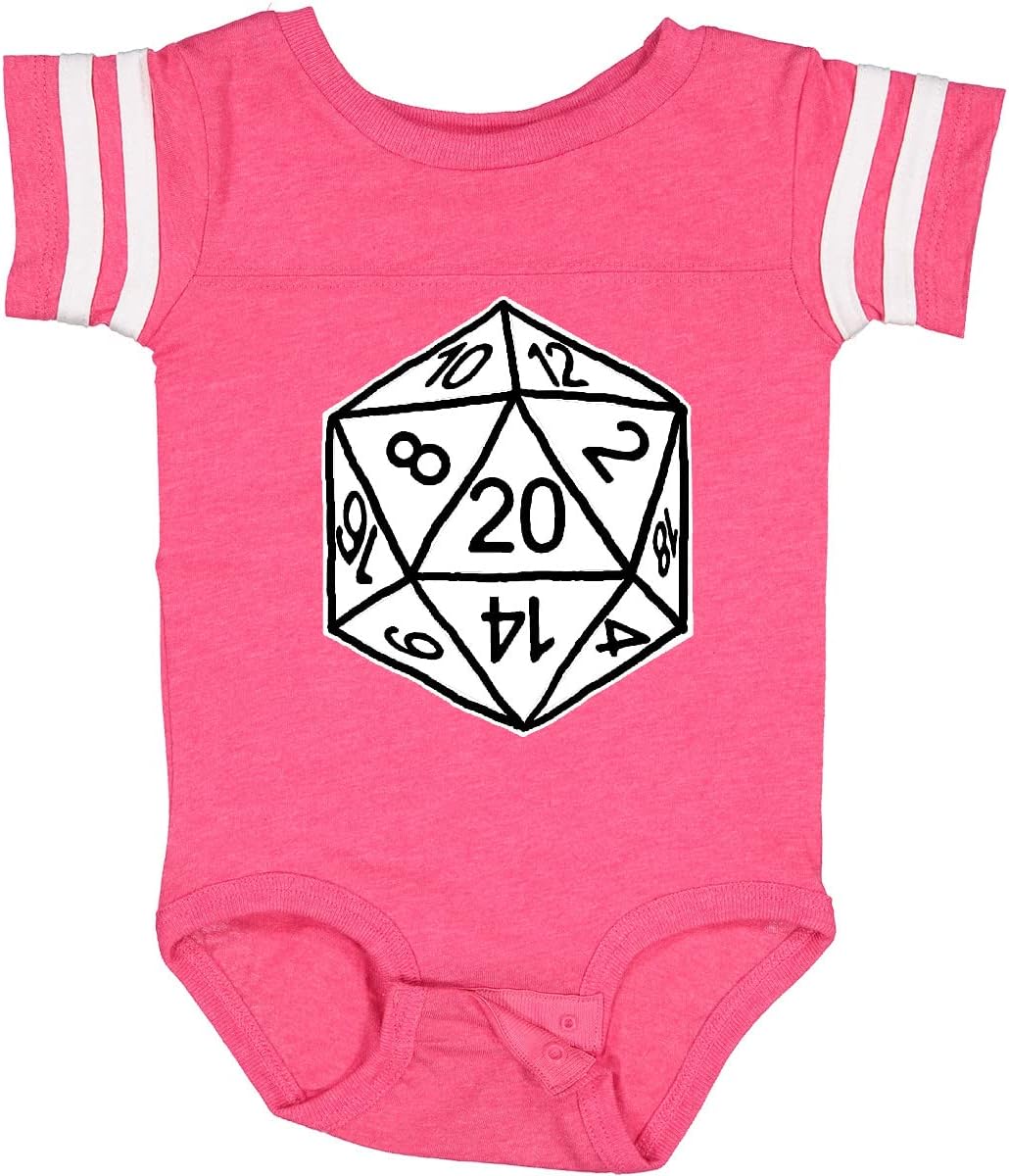inktastic 20 Sided White Dice Baby Bodysuit - Gus Fink Studios