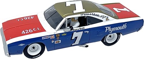Carrera 30945 Plymouth Road Runner No. 7 - Vehículo de carreras digital a escala 1:32 para carreras de autos Carrera con ranura digital, rojo, azul,