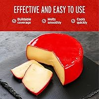 Vista 5 de Blended Waxes, Inc. - Bloque de cera de queso para hacer queso, cera de grado alimenticio prémium para conservar una variedad de tipos de queso, Rojo