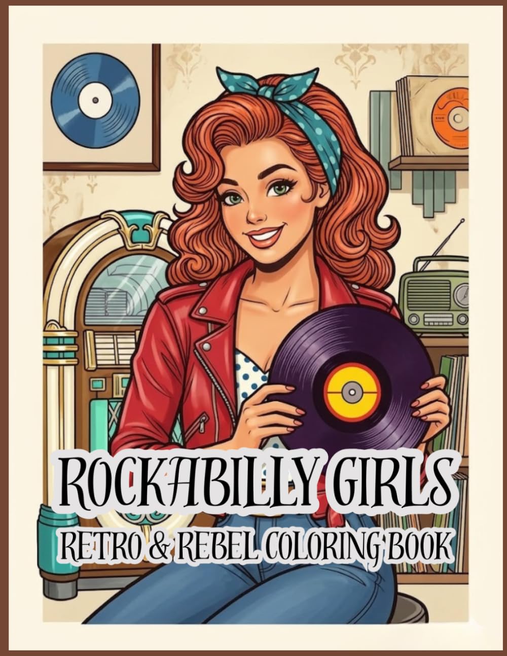 Rockabilly Girls: Retro & Rebel Coloring Book