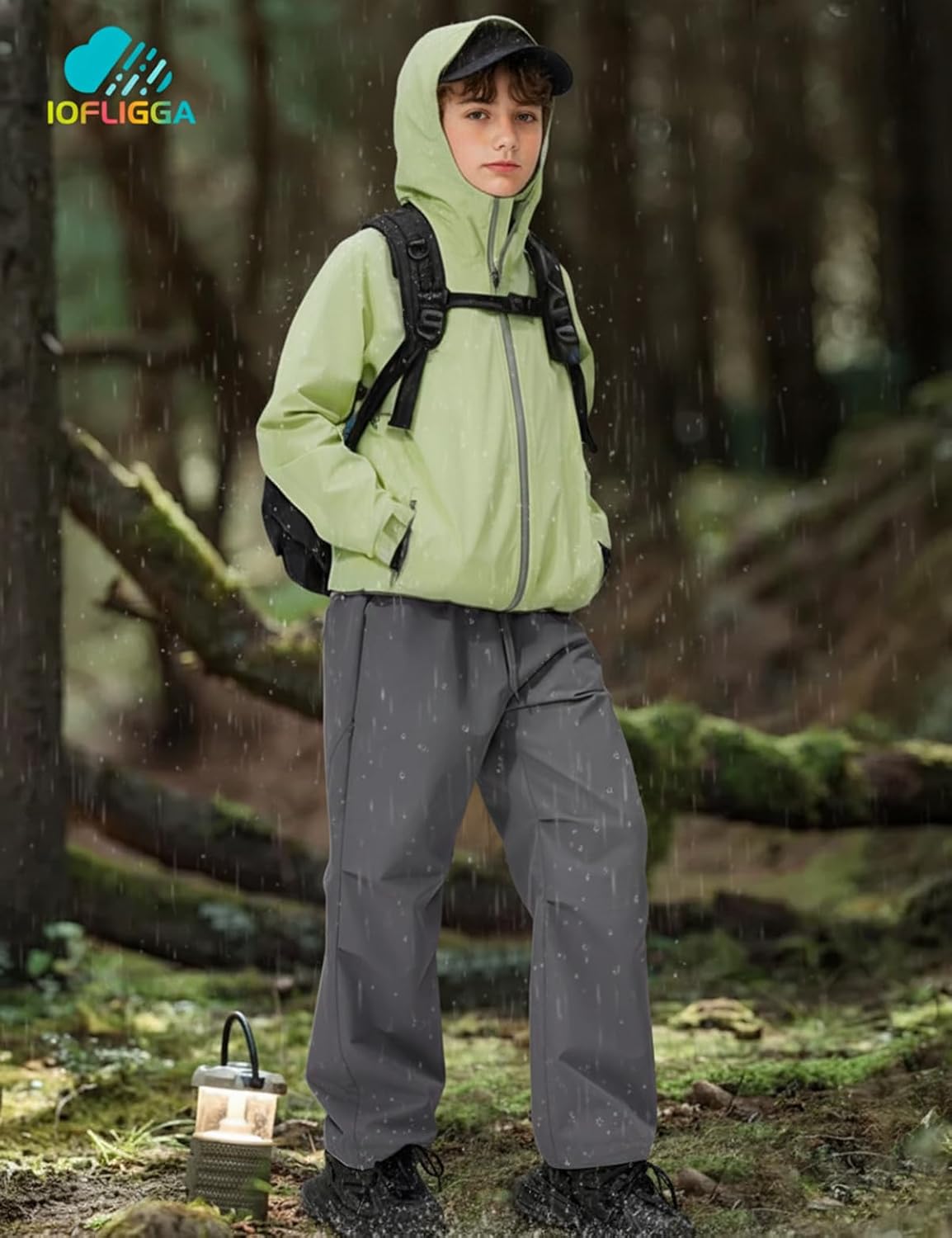 Kids Cargo Pants Waterproof Boys Hiking Outdoor Camping Pants Quick Dry UPF 50+ Toddler Youth Uniform Pants - Image 2