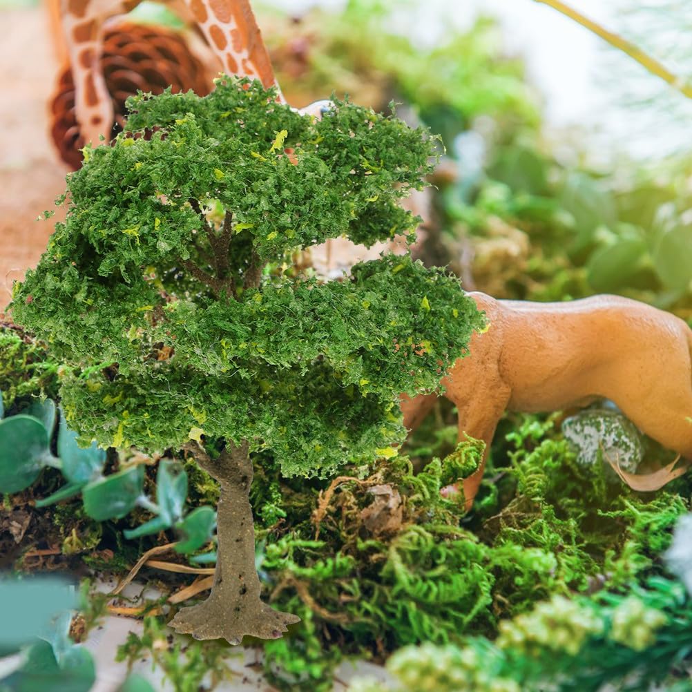 HANABASS Model Trees DIY Scenery 4.72 Inch Miniature Craft Trees for Railroad Architecture Diorama Landscape Decoration with Wire Frame