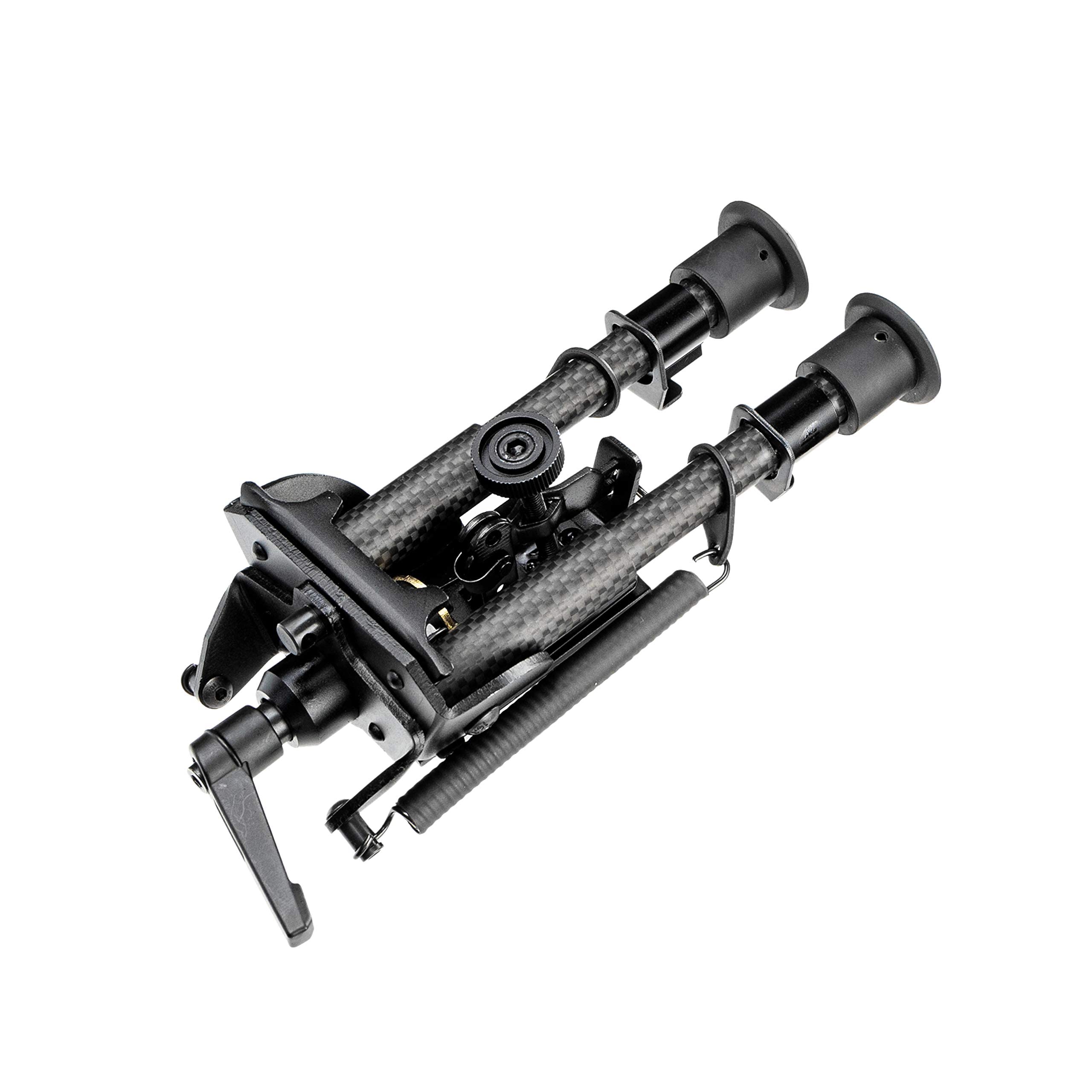 15-23cm Bipiede in fibra di carbonio Base Basculante Bipiede da tiro con leva di blocco