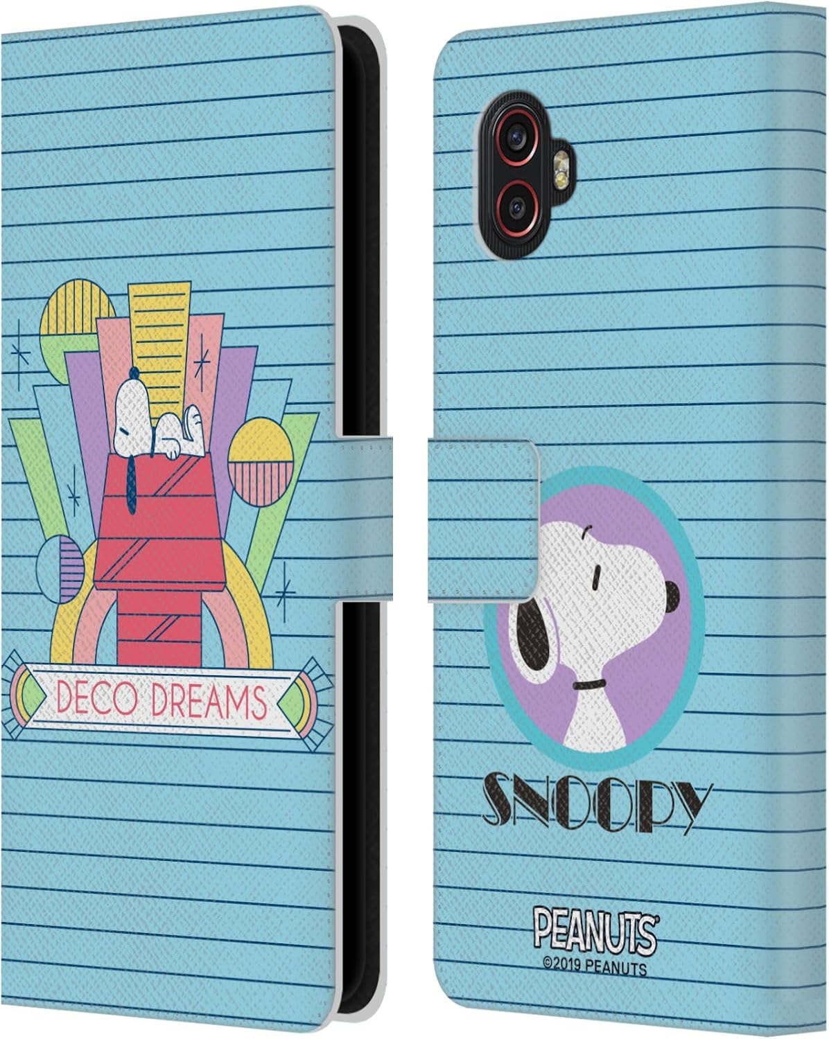 Head Case Designs Officially Licensed Peanuts House Dreams Snoopy Deco Dreams Leather Wallet Case Compatible with Samsung Galaxy Xcover6 Pro/Pro2