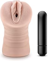 Vista 6 de Blush M - Masturbador vibratorio realista para hombres de 5 pulgadas ~ Sensación vaginal realista Acanalado Acanalado Canal Stroker ~ X5 Plus TPE
