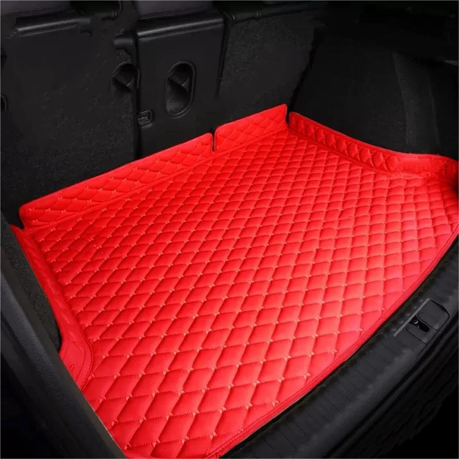 DZSQOMHGD Car Boot Liners For Mercedes For Benz GLE Class W166 GLE 350 450 580 2015-2019 Car Trunk Mat Custom Waterproof Cargo Liner Boot Carpets Car Boot Cover Mats(Red)
