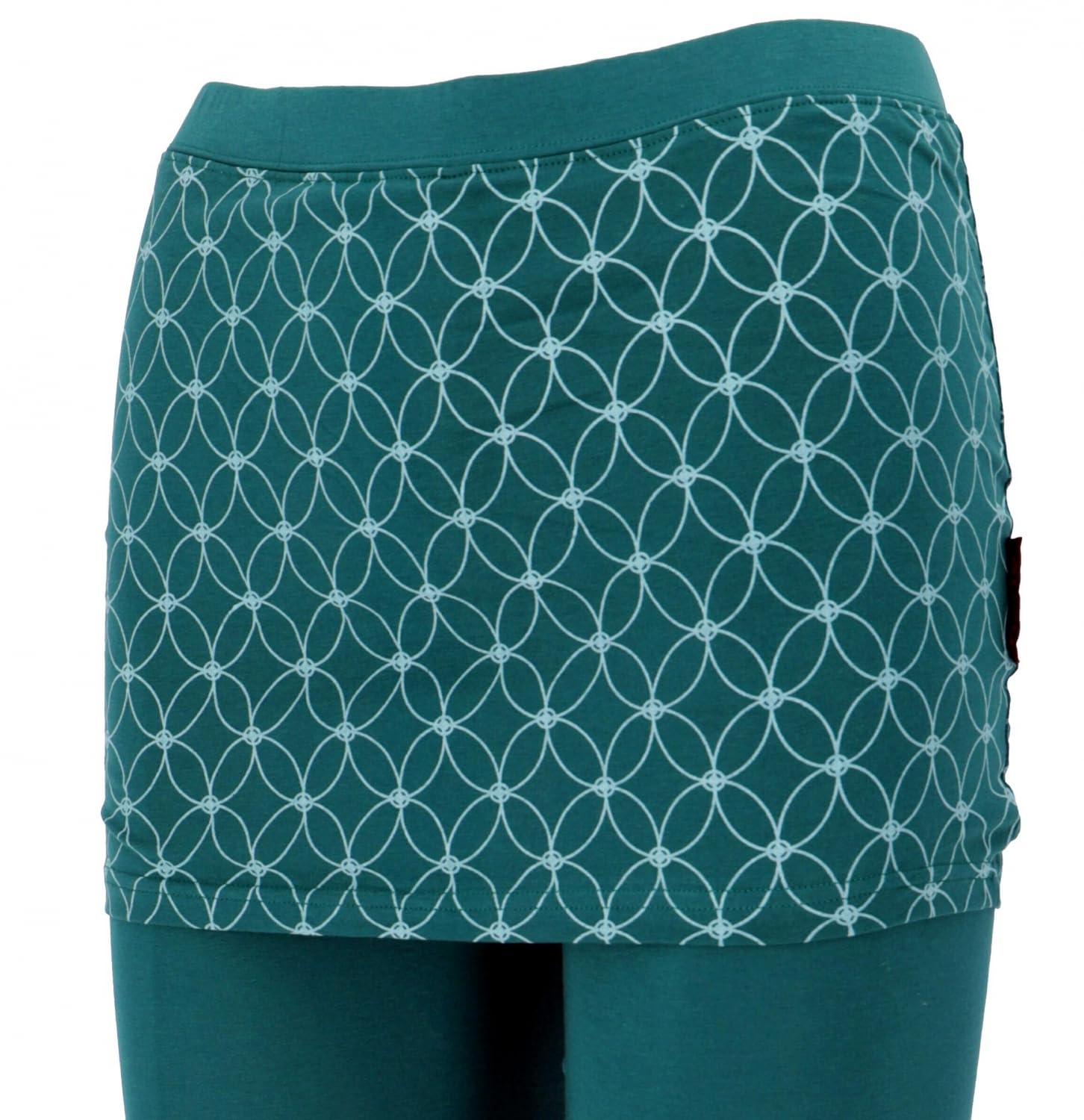GURU SHOP Yoga-Hose, Leggings mit Minirock aus Bio-Baumwolle, Damen