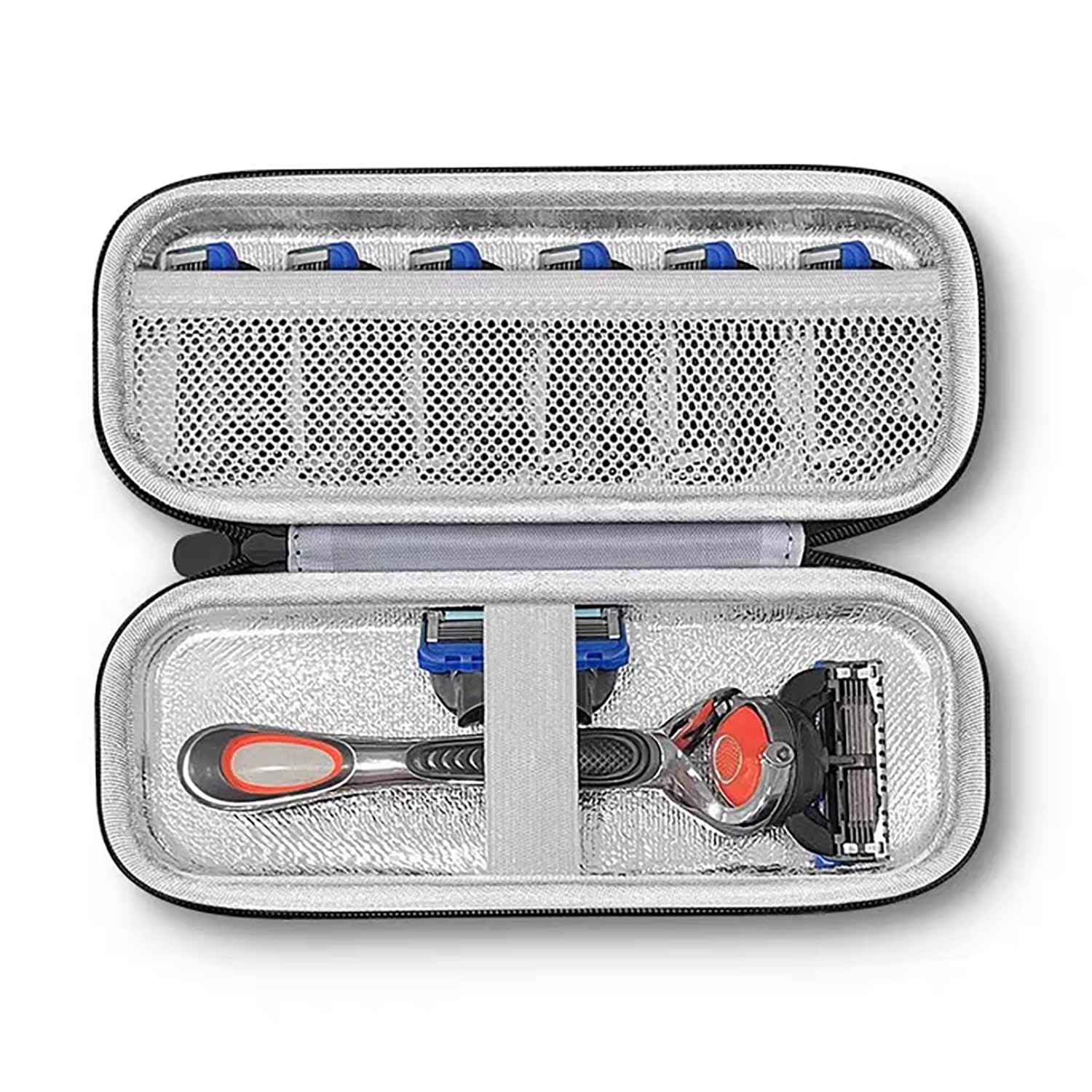 Duro Viaggio Caso Copertina coustodia per Gillette Fusion 5 e Fusion ProGlide Rasoio Umido da Uomo Portatile duro Custodie Impermeabile Per Rasoio Fusion 5 (blu)