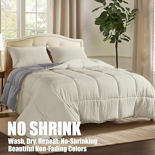 Vista 87 de KASENTEX - Conjunto de acolchado de edredón con fundas reversibles, ultra suave, hipoalergénico y lavable a máquina Turquesa Verde Mar/Azul