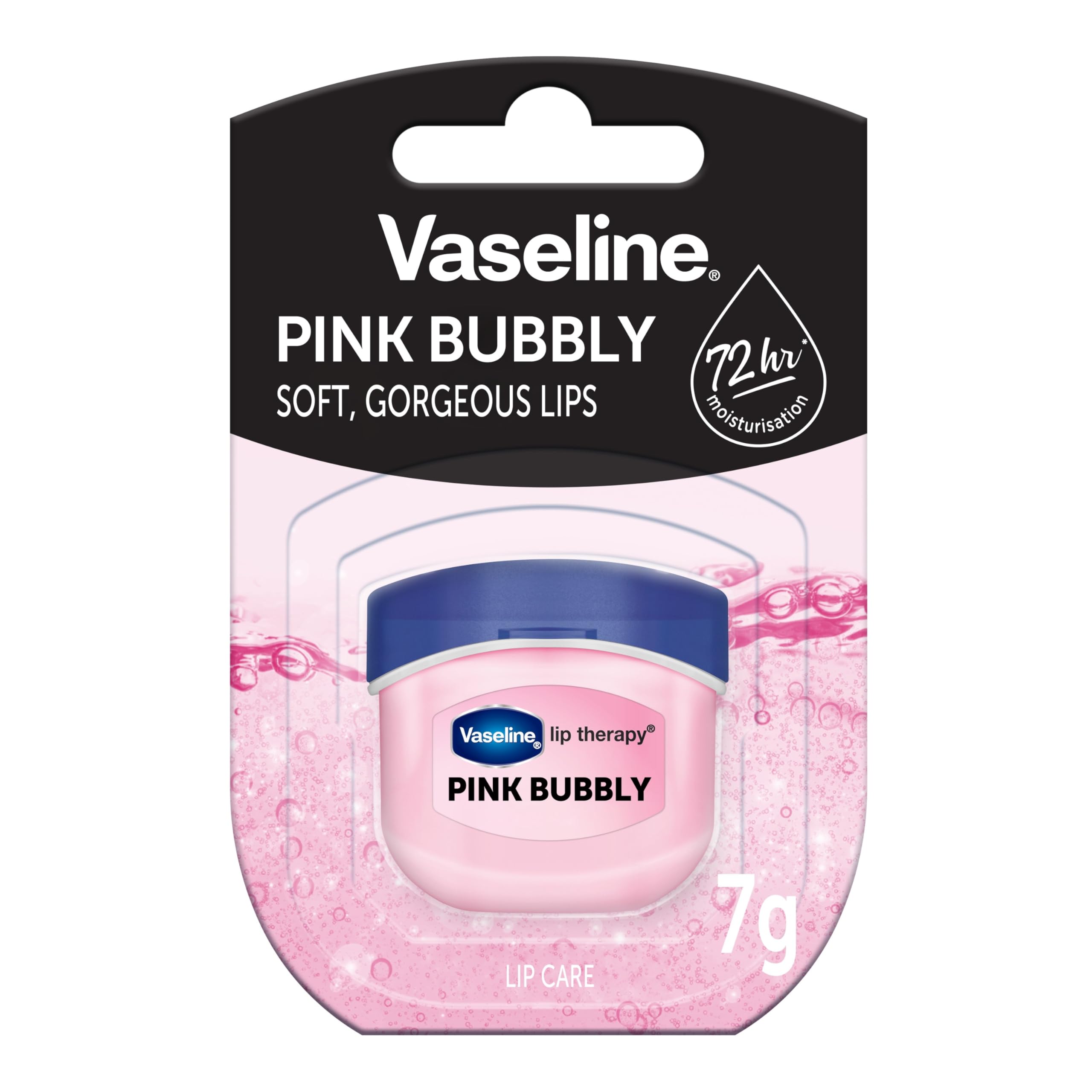Vaseline Lip TherapyPink Bubbly Nourishing Lip Balm for Optimal Moisture with Pink Bubble Tone (Pack of 1)