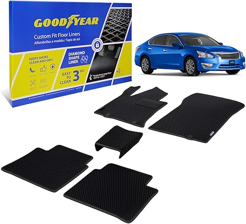 Miniatura 28 de Goodyear Alfombrillas de coche para todo tipo de clima, ajuste personalizado para Jeep Cherokee 2019-2023, juego de 5 piezas, forros de piso