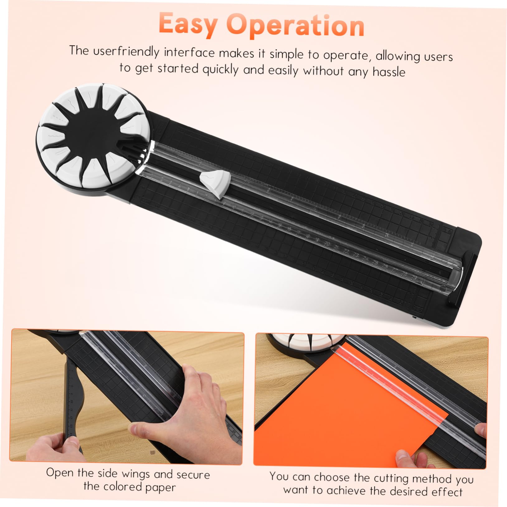 Gadpiparty Cortadora de Papel y Cortar Cartulina de Alta Precisión Material Plástico y Operación Fácil para Manualidades y Oficina Adecuado para Scrapbooking