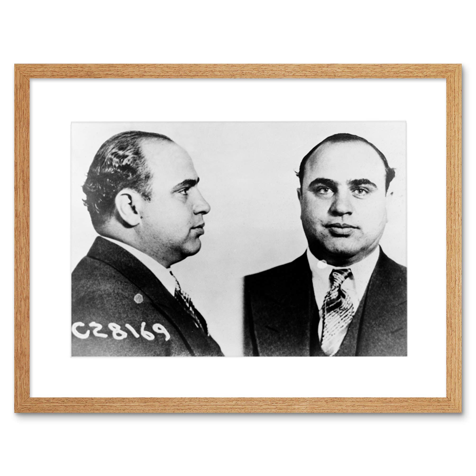 Wee Blue Coo Al Capone Mugshot Prison Gangster 12X16'' Framed Art Print F12X11843