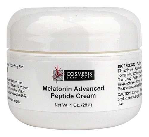 cosmesis vida extensión Melatonina avanzada Péptido crema, 1ounce