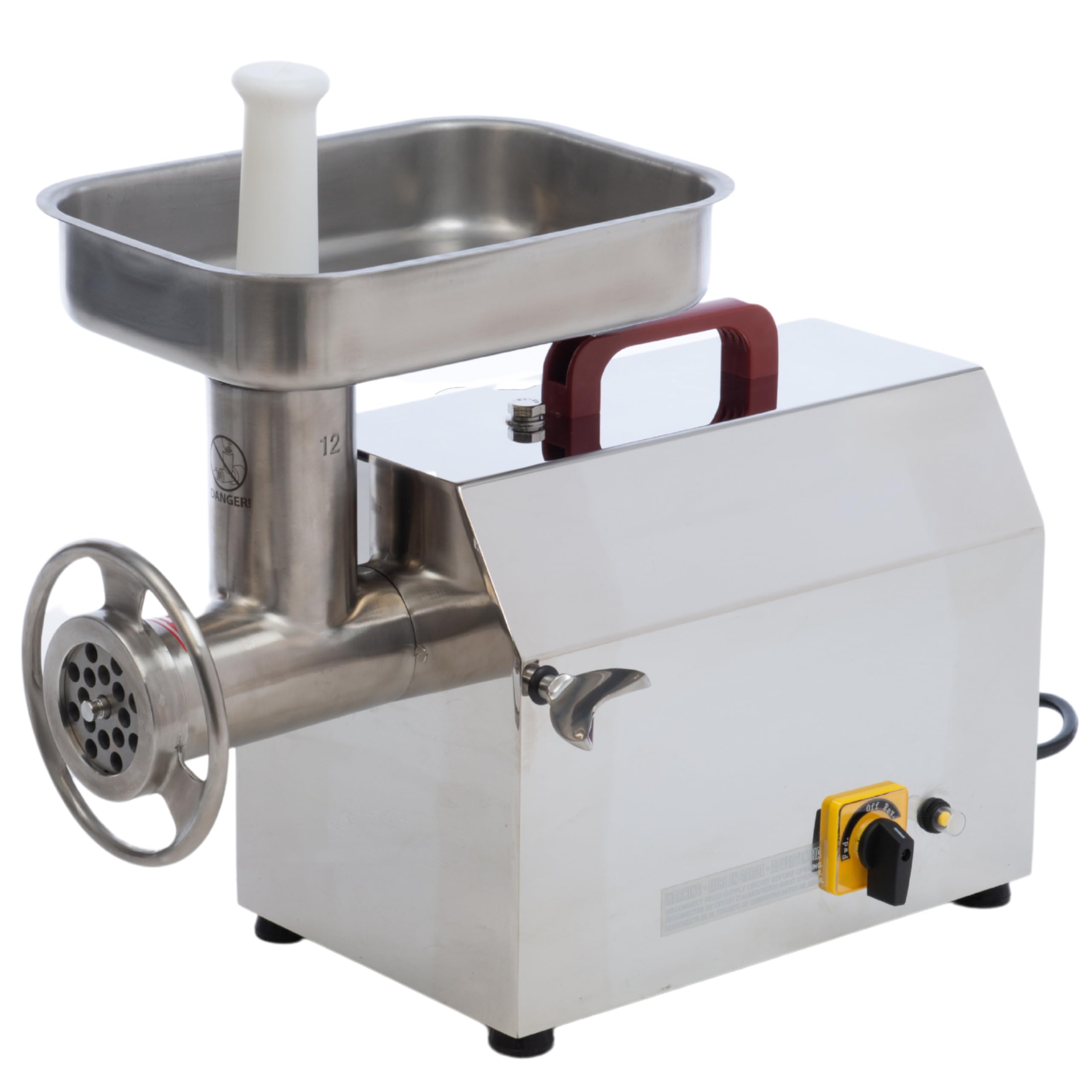 FSE 1A-CG412 Countertop Electric Meat Grinder, 12 Hub, 3/4 HP, Stainless Steel, 120v