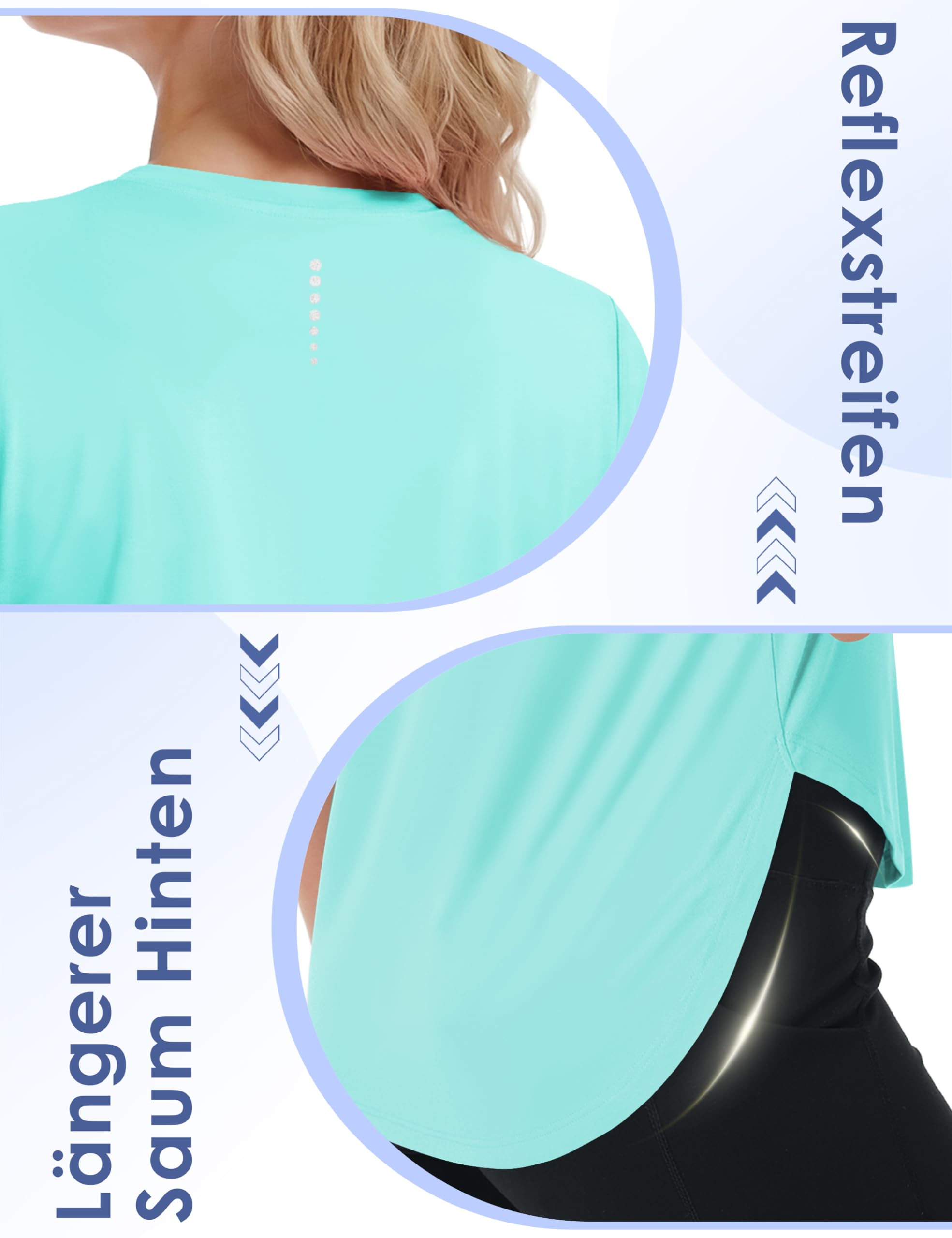 MAGCOMSEN Maglietta da donna UV maglietta sportiva Activewear, a maniche corte, per yoga, corsa, UPF 50+, per attività all'aria aperta, leggera