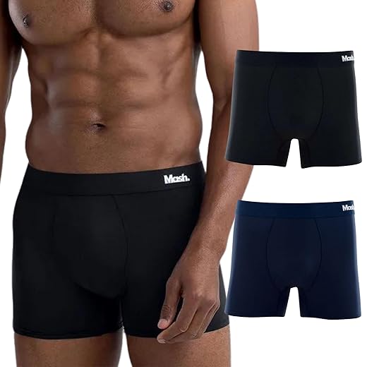 Kit 2 Cuecas Boxer Mash Poliamida Toque Gelado Microfibra Esportiva Dry Minimalista