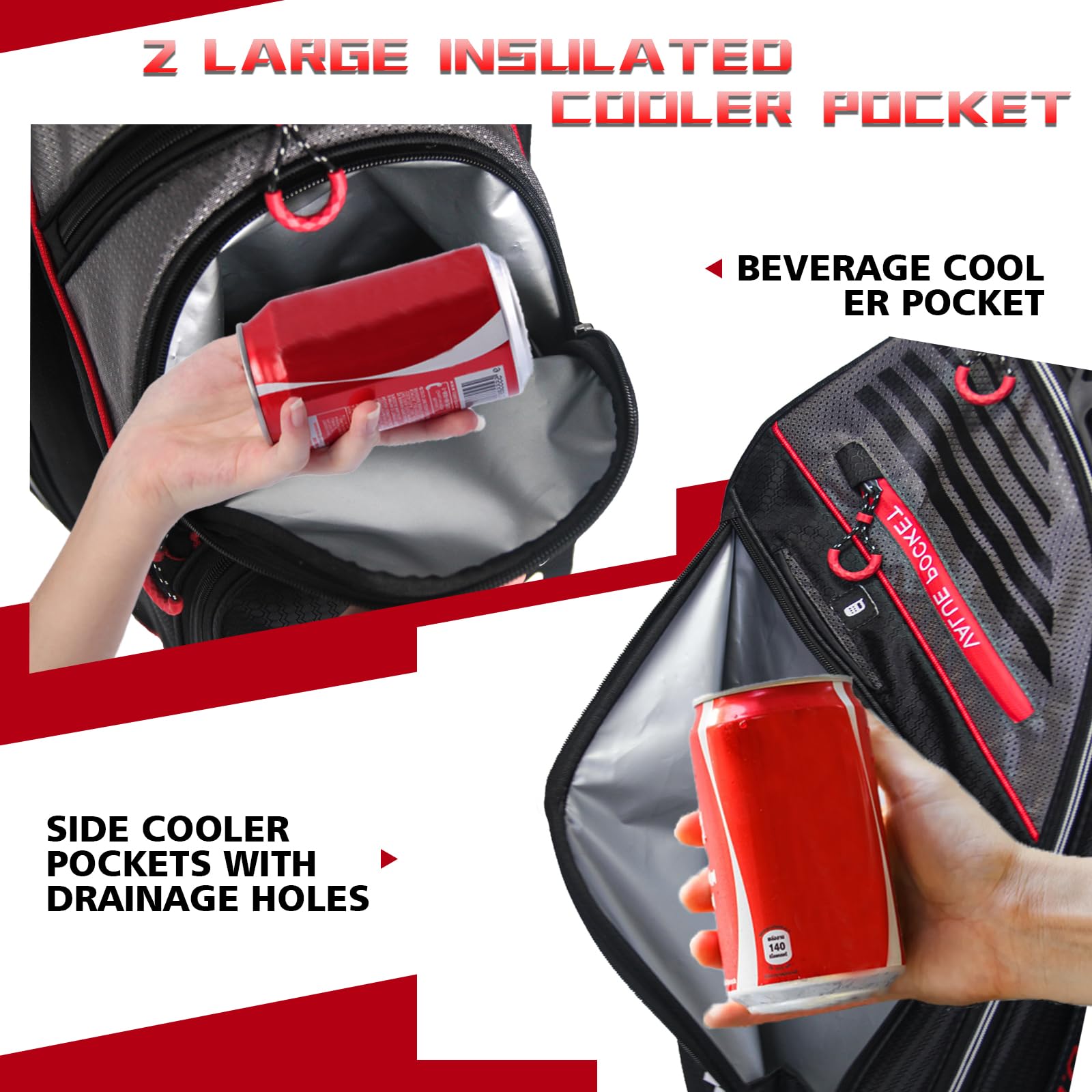 Yamato Borsa da golf cart 14 vie organizer divisorio superiore con manici borsa termica di valore e copertura antipioggia design super leggero nuova versione 1.0