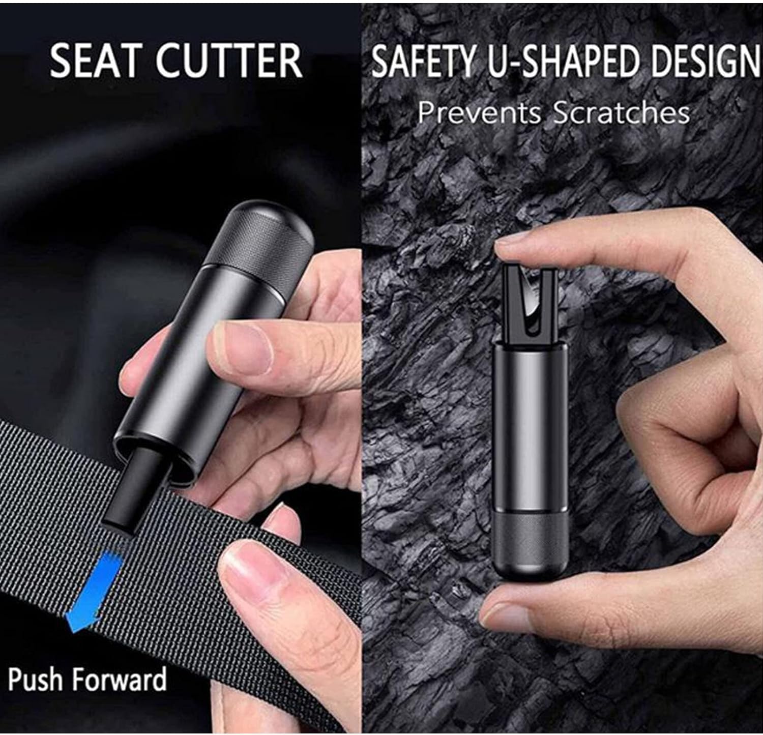 Goowafur Sicherheitshammer 2-in-1 - Glasbrecher & Gurtschneider Für Auto Notfälle