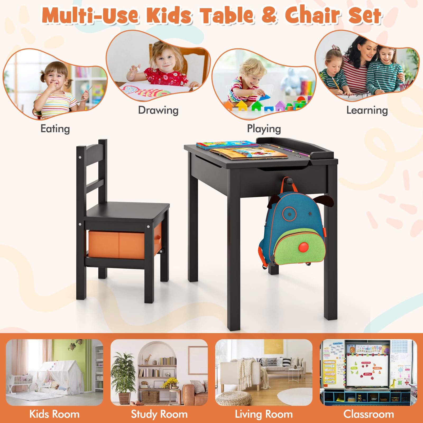 Desk And Chair Set Shop Melissa Doug Wooden Lift-Top Desk