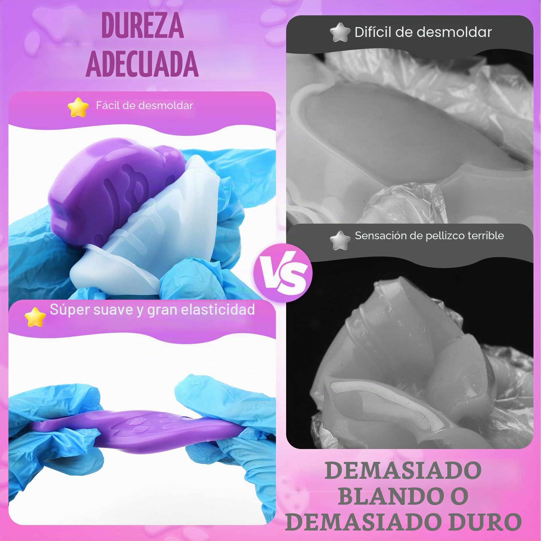 Kit de Silicona Líquida para Squishy - 1000g relación AB 1:1 Goma de Silicona Súper Suave para Crear Squishies, Kit de fabricación Squishy Gel, Squishy Maker, Regalos Anti-Estrés Taba