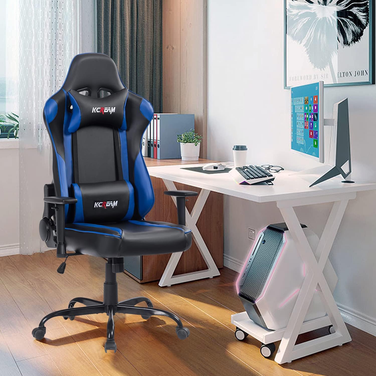 KCREAM Gaming Chair Ergonomic PC Video Game Chair Racing Computer Chair
