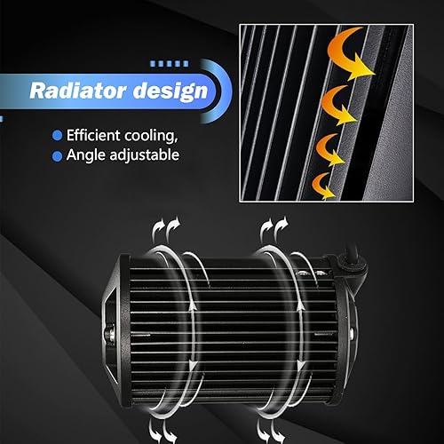 Miniatura 4 de 2 proyectores de doble fila para automóvil, barras de luz LED impermeables de 5.1 x 3.1 pulgadas, luces todoterreno de 2000 lúmenes, 72 W, luz de