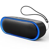 LENRUE Bluetooth Speakers&comma; Waterproof Portable Speakers with TWS&comma; 24 Playtime&comma; Stereo Sound&comma; Wireless for Home Shower Pool Beach Outdoor &lpar;Black&rpar;