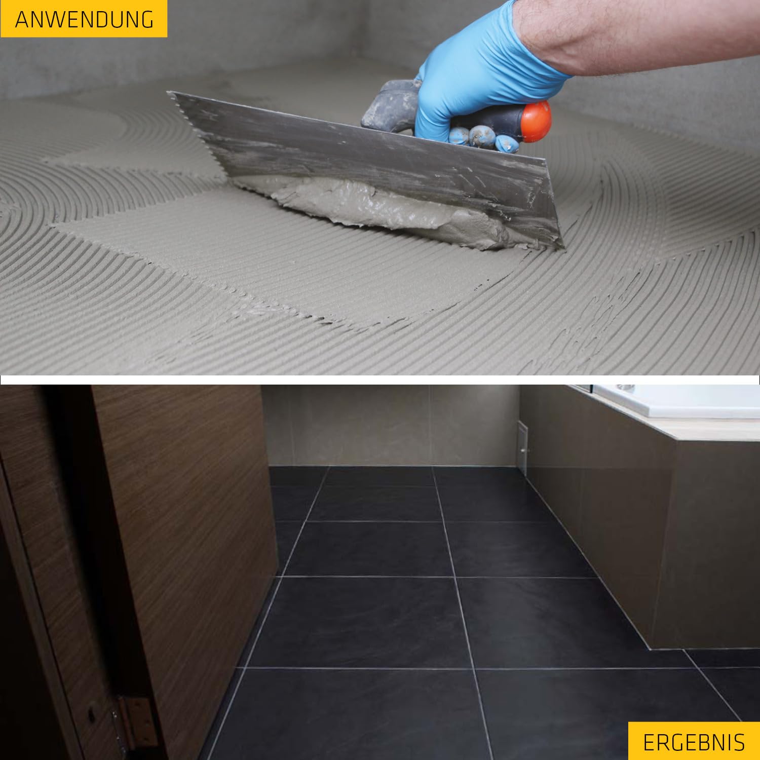 SIKA - Fliesenkleber - SikaCeram-290 Starlight - Grau - 15kg | Für Wand und Boden - Innen & Außen - Geeignet für Großformate - Frostsicher - Starke Haftung