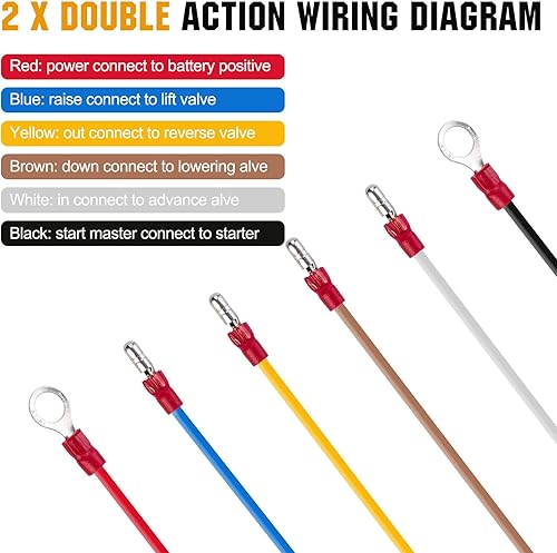 Miniatura 4 de ECO-WORTHY Interruptor de botón de grúa de elevación de 4 vías con cables de 15 pies, control remoto de remolque de descarga de 6 cables de 12 V