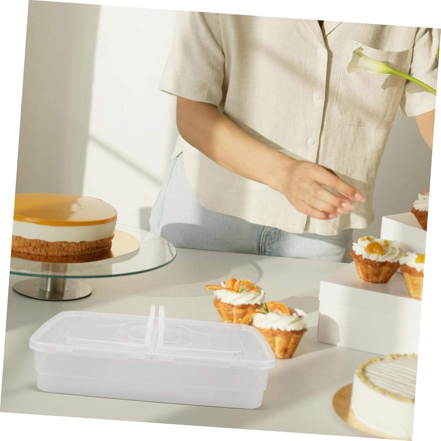 Reusable Pizza Dough Proofing Box Lid Sourdough Proofing Container Bread Making Accessory Dough Trays for Pizza