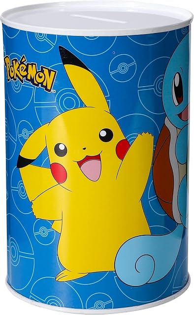 PoKéMoN Kids Money Piggy Bank Coin Saving Cash Tin Metal Box Boys Girls