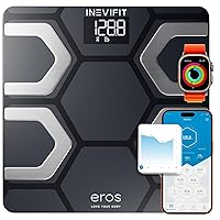 Vista 1 de INEVIFIT EROS Báscula de grasa corporal Bluetooth inteligente BMI altamente preciso analizador digital de composición corporal para baño