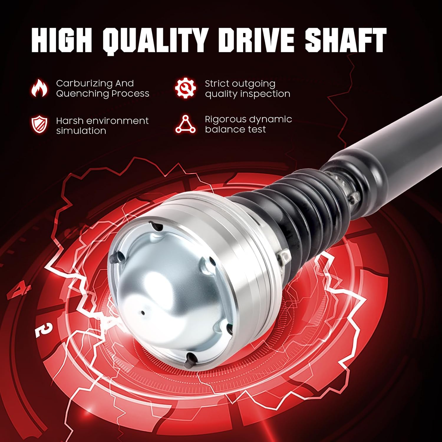 TadaMark Front Complete Drive Shaft Assembly Prop Shaft fit for Dodge Nitro V6 3.7L 2007 2008 2009 2010 2011, 4WD Replace Part#: for 52853363AB 52853363AC 52853363AD