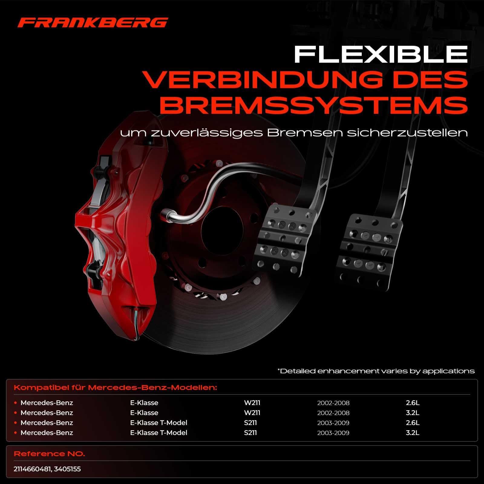 Frankberg Servoleitung Lenkung Kompatibel mit E-Klasse W211 E 240 E 320 2002-2008 S211 2003-2009