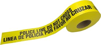 C.H. Hanson 15049 Yellow Police Line/Do Not Cross Tape, 3 mil, 1000 ft