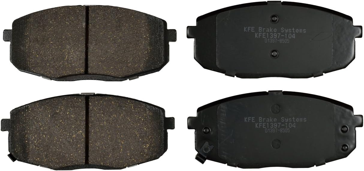 KFE KFE1397-104 Ultra Quiet Advanced Premium Ceramic Brake Pad FRONT Set For: 2009-2012 Hyundai Elantra Touring; 2014-2016 KIA Soul, 2010-2013 Forte, Forte Koup