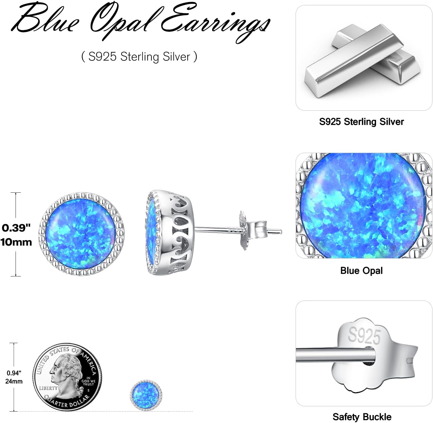 Dreamboat 925 Sterling Silver Earrings for Women Small Stud Earrings Anniversary Birthday Valentines Engagements Jewelry Gifts for Mom Wife - Image 5